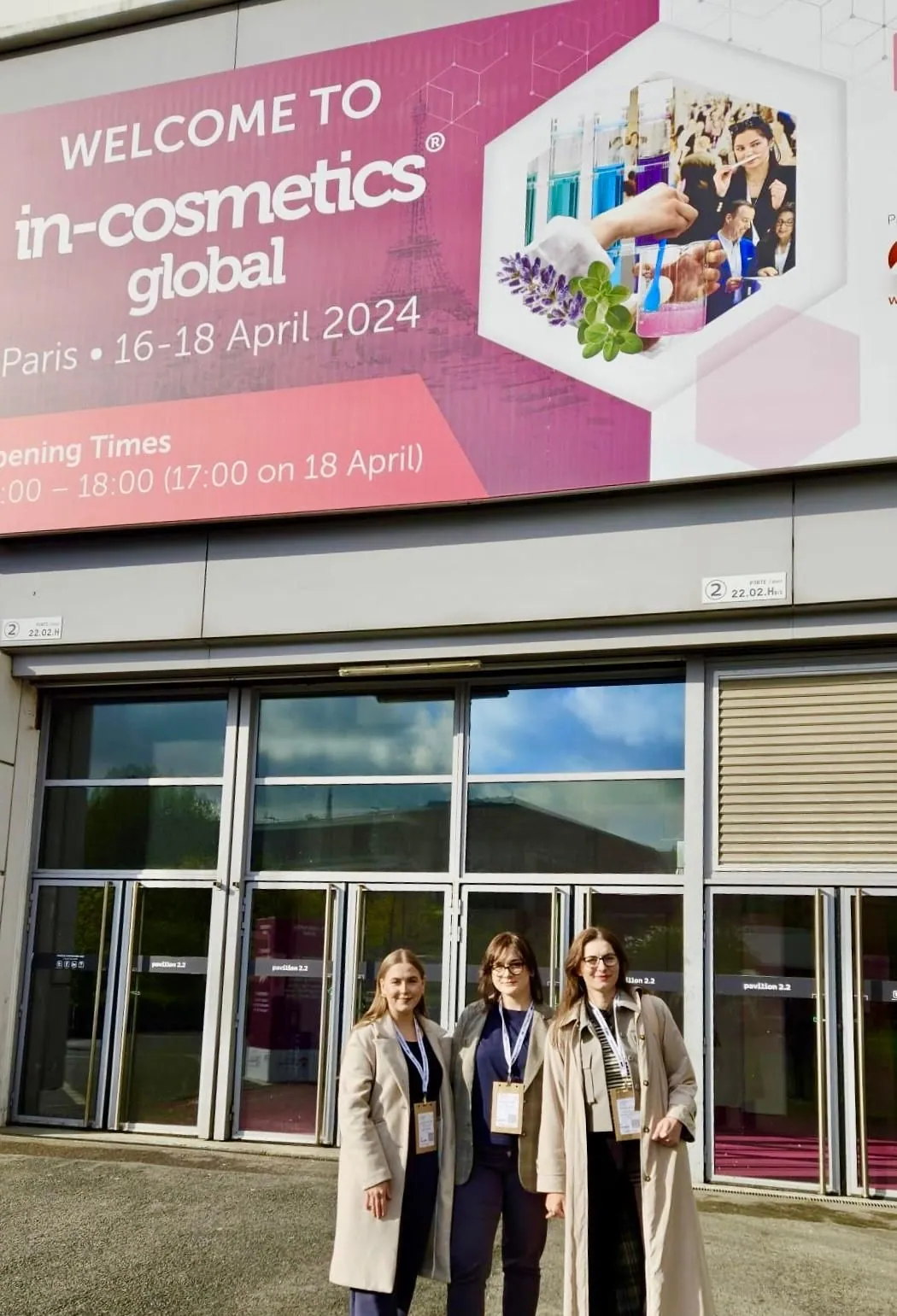 Das Team von MG Evolution®️ auf der Messe in-cosmetics Global in Paris